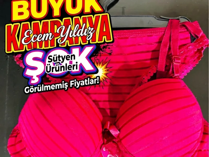 Ecem yıldız dolgulu sütyen takımı