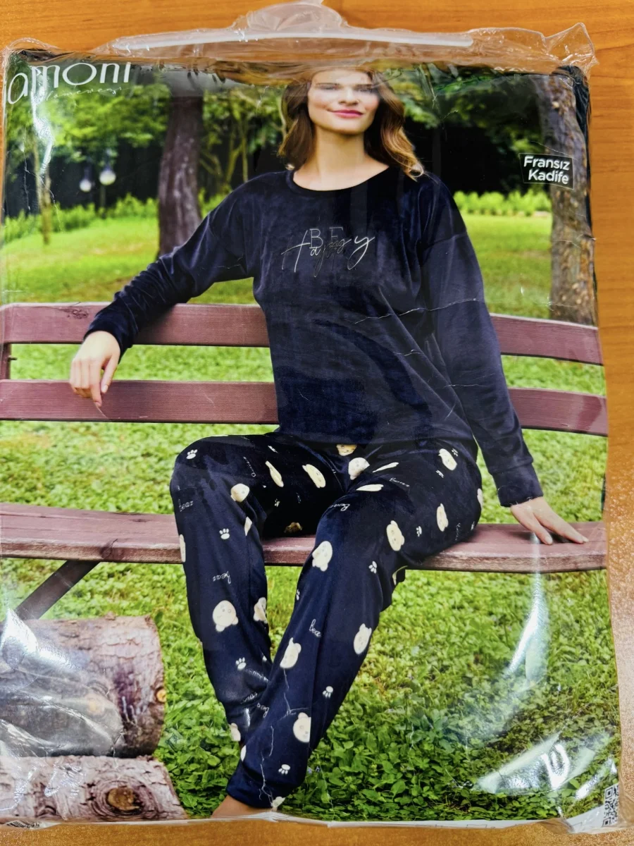 Kadife bayan pijama takımı